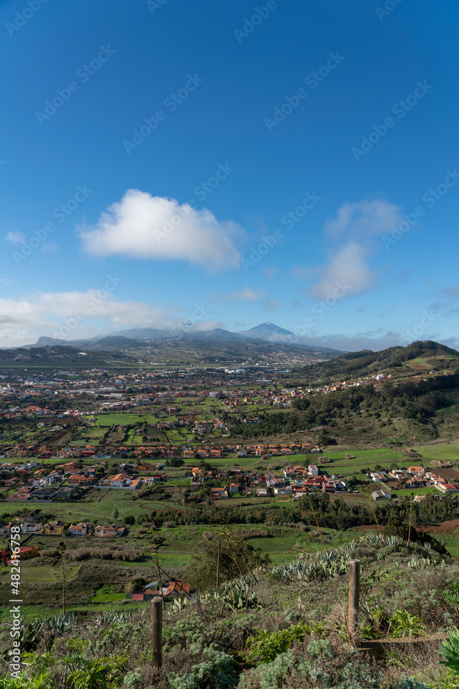 View of Teide volcano from La Laguna in Tenerife Island, Canary Islands View of Teide volcano from La Laguna in Tenerife Island, Canary Islands
