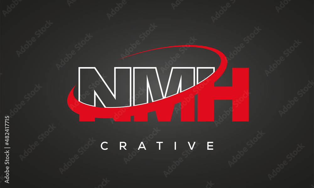 NMH letters creative technology logo design