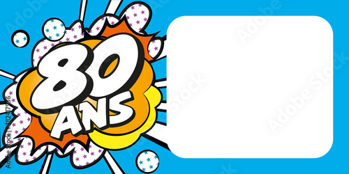 Carte anniversaire 80 ans BD CC