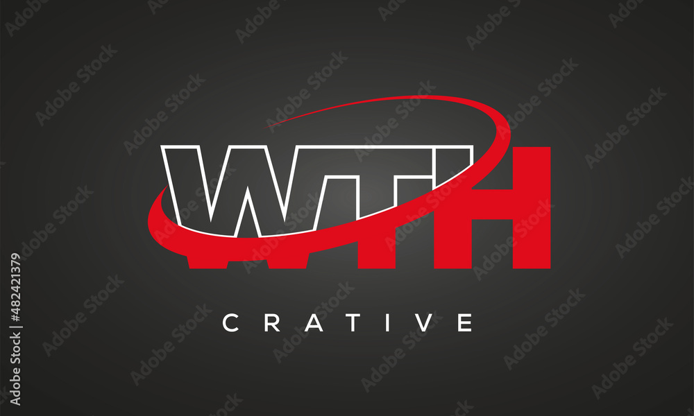 WTH letters creative technology logo design WTH letters creative technology logo design