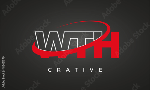 WTH letters creative technology logo design