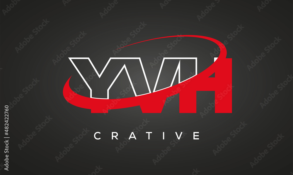 YVH letters creative technology logo design
