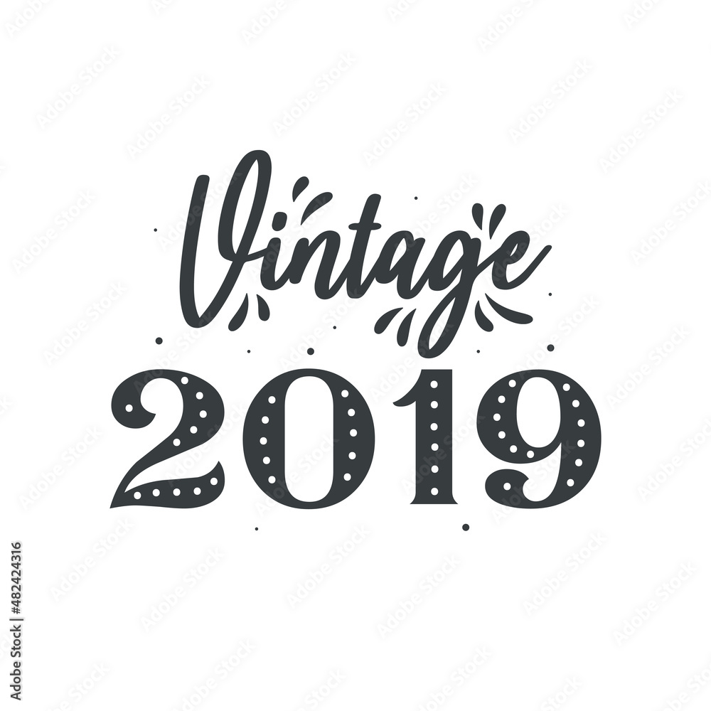 Born in 2019 Vintage Retro Birthday, Vintage 2019