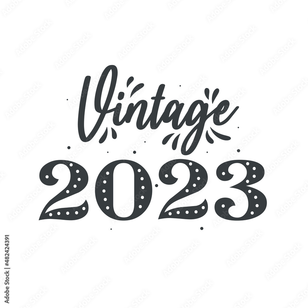 Born in 2023 Vintage Retro Birthday, Vintage 2023