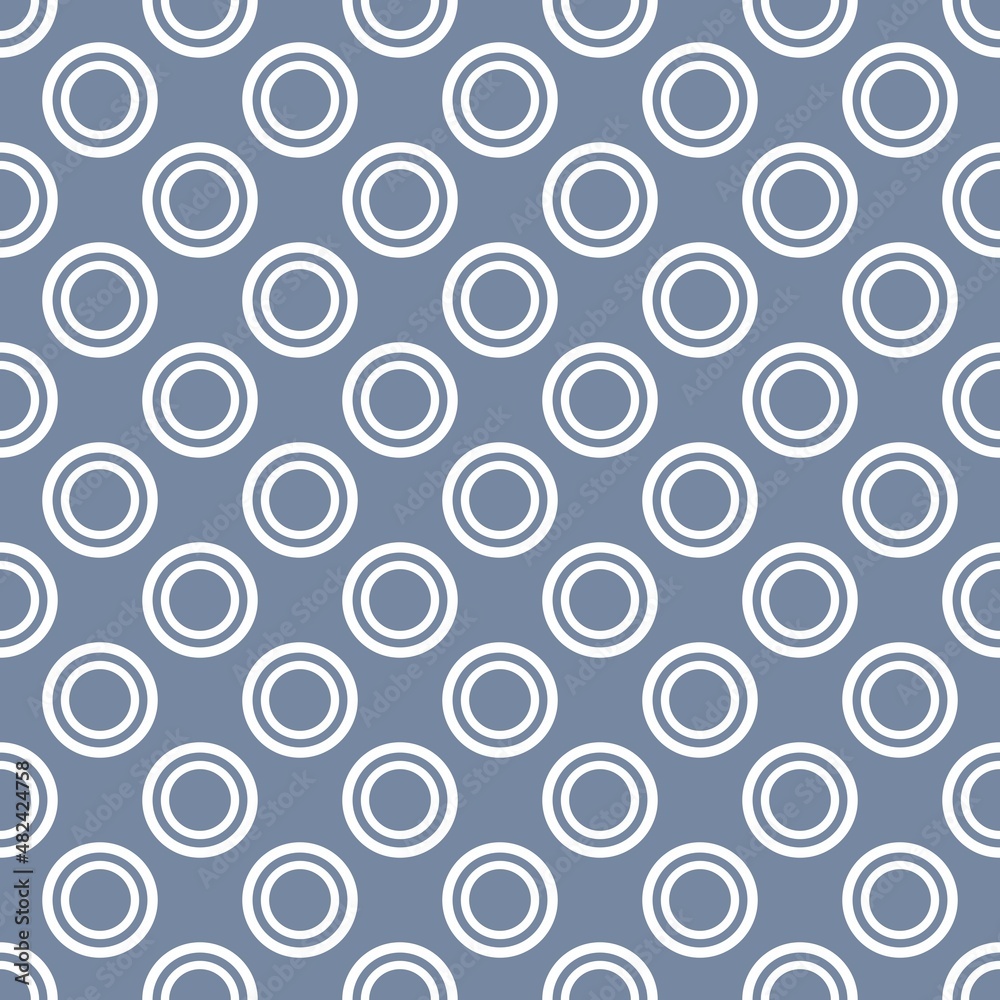 Seamless vector pattern with white dots on a pastel blue background	