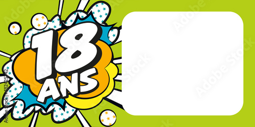 Carte anniversaire 18 ans BD CC Vert