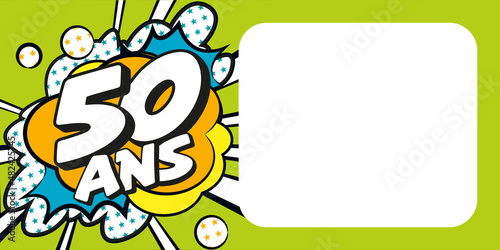 Carte anniversaire 50 ans BD CC Vert