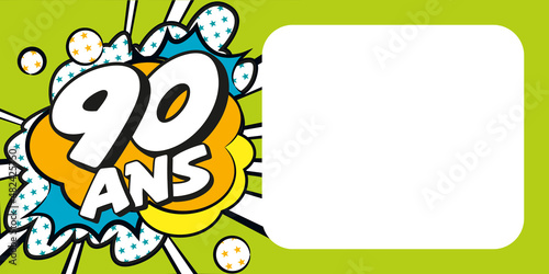 Carte anniversaire 90 ans BD CC Vert