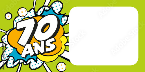 Carte anniversaire 70 ans BD CC Vert