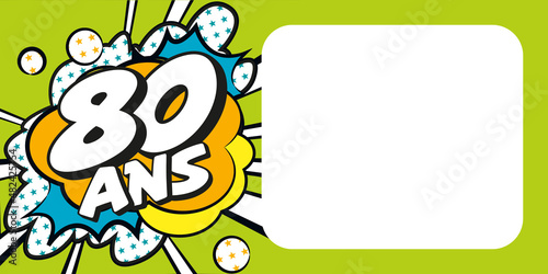 Carte anniversaire 80 ans BD CC Vert
