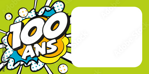 Carte anniversaire 100 ans BD CC Vert