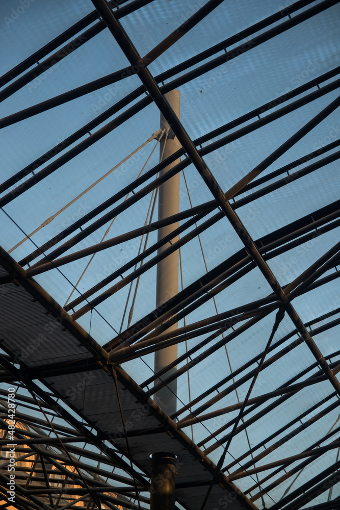 Glass ceiling on a train station Glass ceiling on a train station