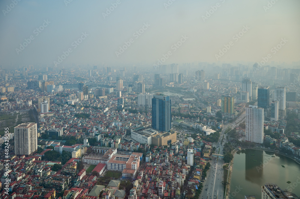 Hanoi cityscape taken from an Observation Deck