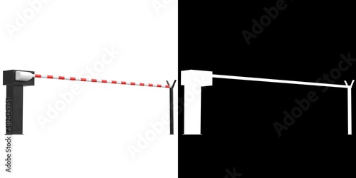 Fotografie 3D rendering illustration of a level crossing