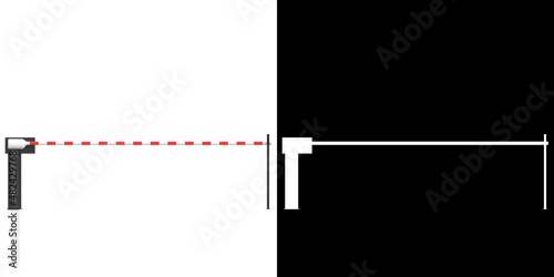Fotografie 3D rendering illustration of a level crossing