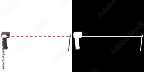 Obraz na plátně 3D rendering illustration of a level crossing