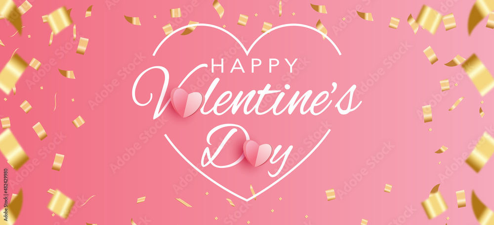 Naklejka premium Happy Valentines Day