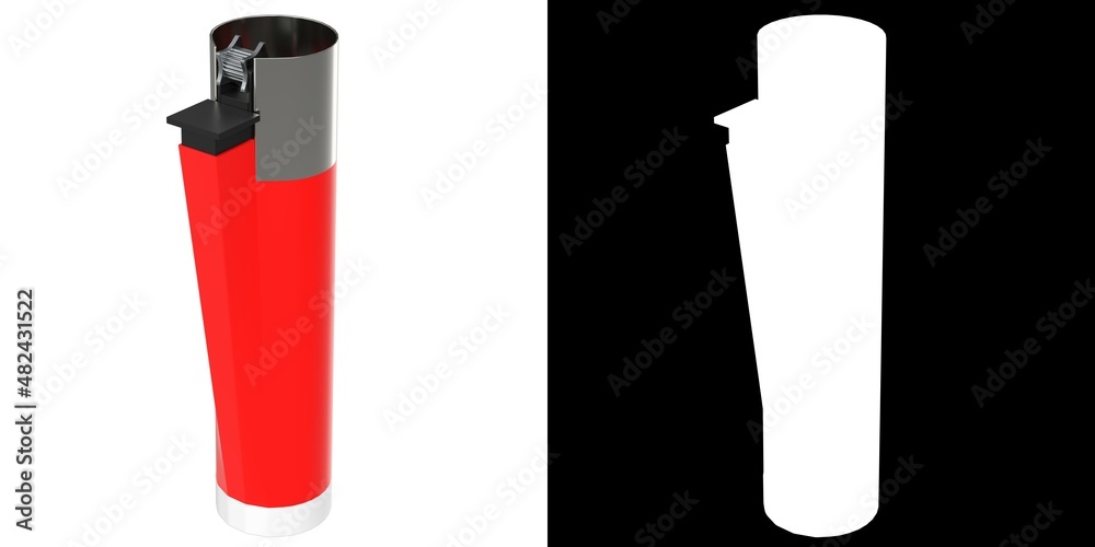 3D rendering illustration of a lighter 3D rendering illustration of a lighter