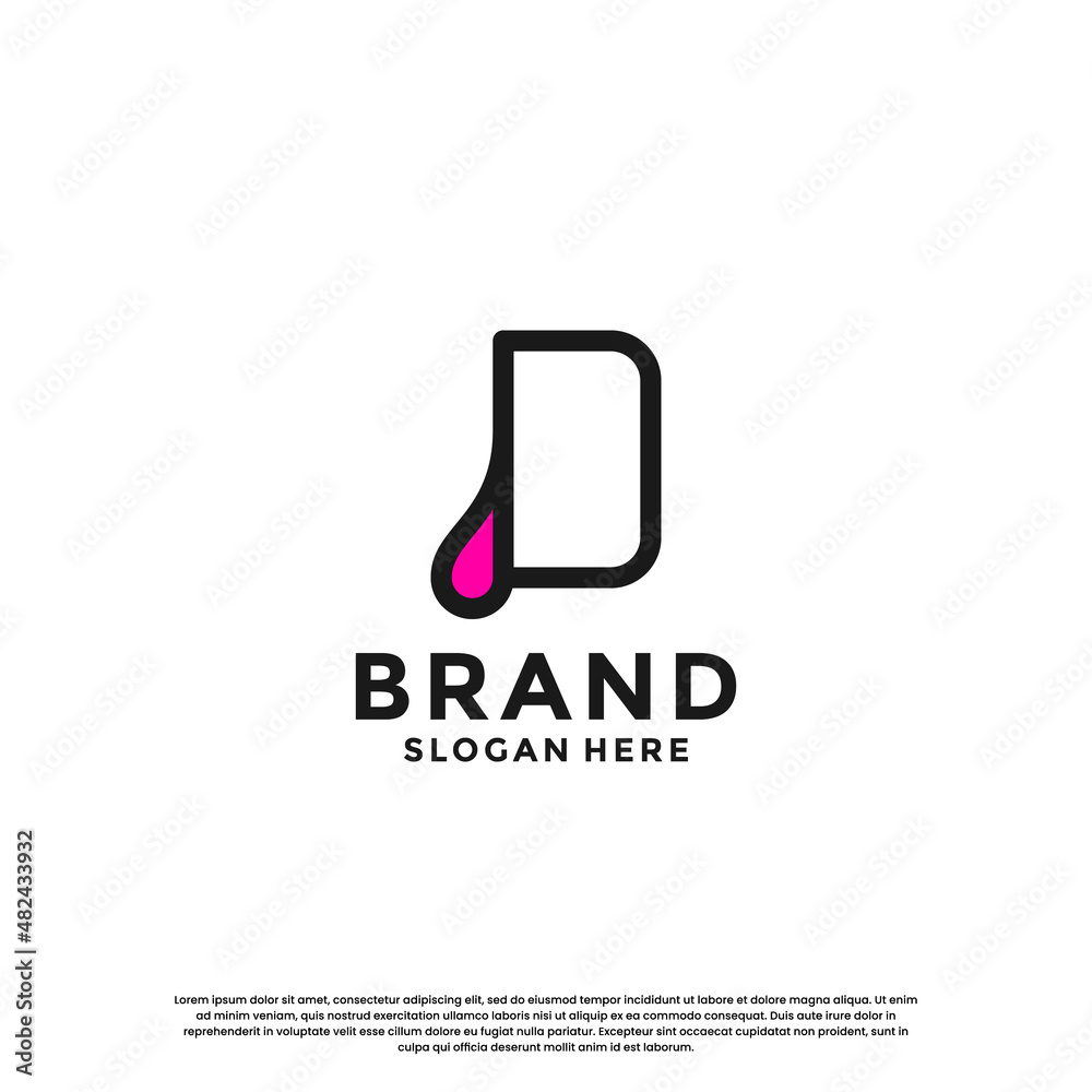 letter D with drop combination logo design inspiration letter D with drop combination logo design inspiration