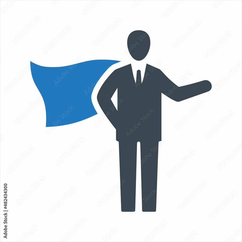 Business progress icon. Vector and glyph Business progress icon. Vector and glyph