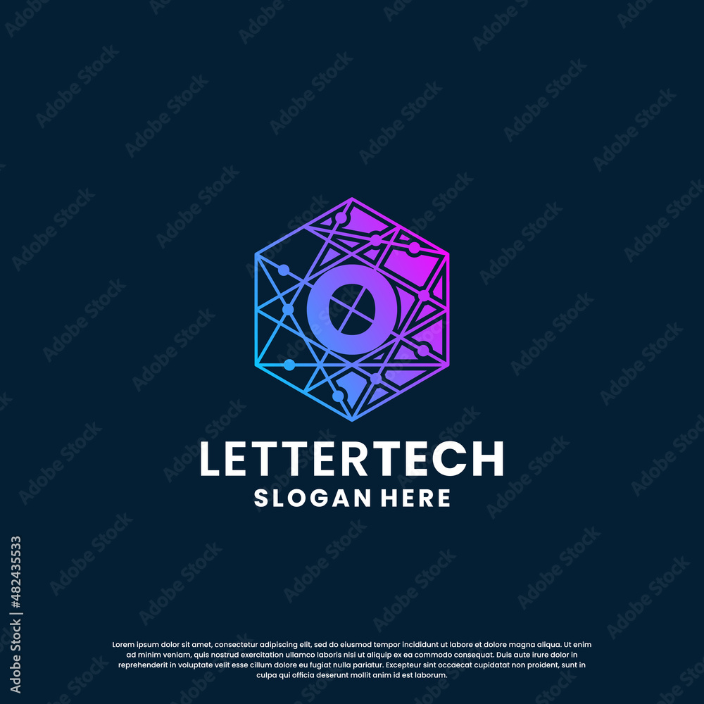 modern letter O logo design with gradient color for technology and science business company. modern letter O logo design with gradient color for technology and science business company.