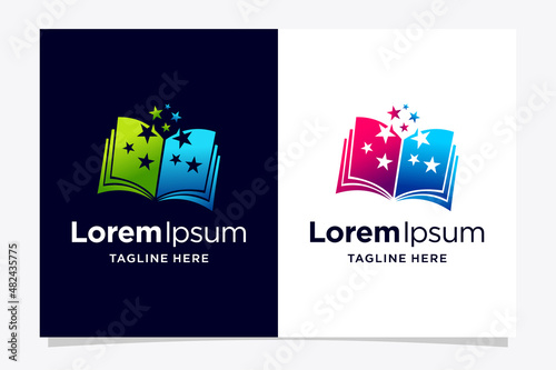 star book logo with gradient color concept