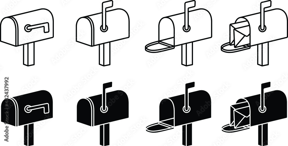 Mailbox Clipart Black And White