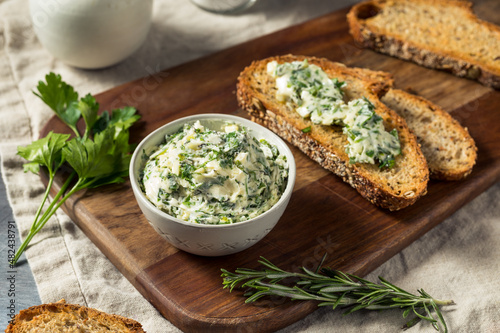 Healthy Homemade Herb Butter and Bread