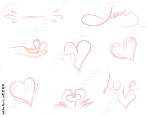 Watercolor love spot illustartion for background