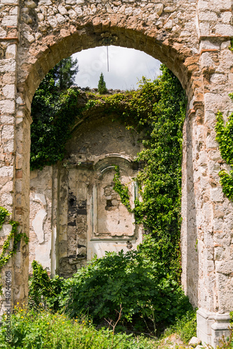 Ghost town of San Pietro Infine with his ruins  Caserta  Campania  Italy. The town was the site of The Battle of San Pietro in World War II