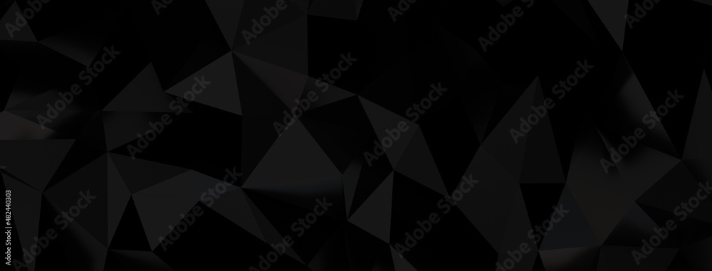 Black fabric satin silk background, Elegant luxurious cloth backdrop. 3d illustration. - obrazy, fototapety, plakaty 