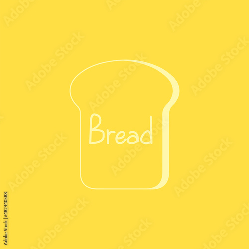 Toast logo. Bread vector. Bread symbol on white background.
