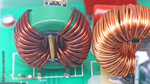 Copper coil on a circuit board