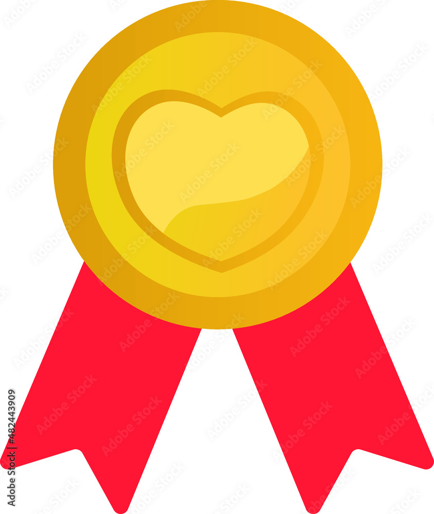 cute gold award for winner on valentine`s day cute gold award for winner on valentine`s day