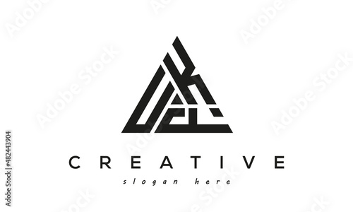UKF creative tringle three letters logo design