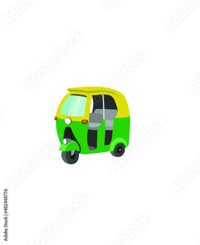 Tuk tuk cartoon images isolated on white, auto rickshaw images, Taxi