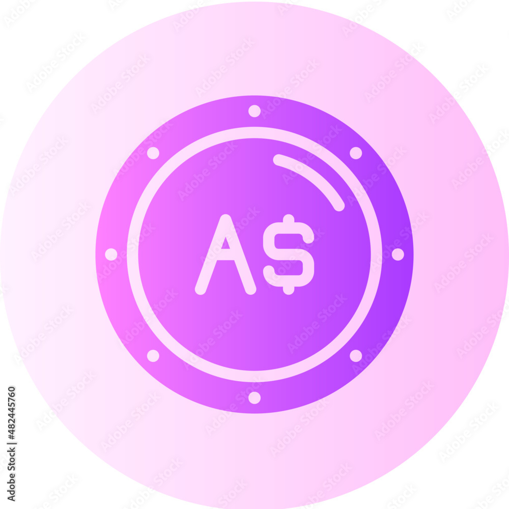 australian dollar gradient icon australian dollar gradient icon