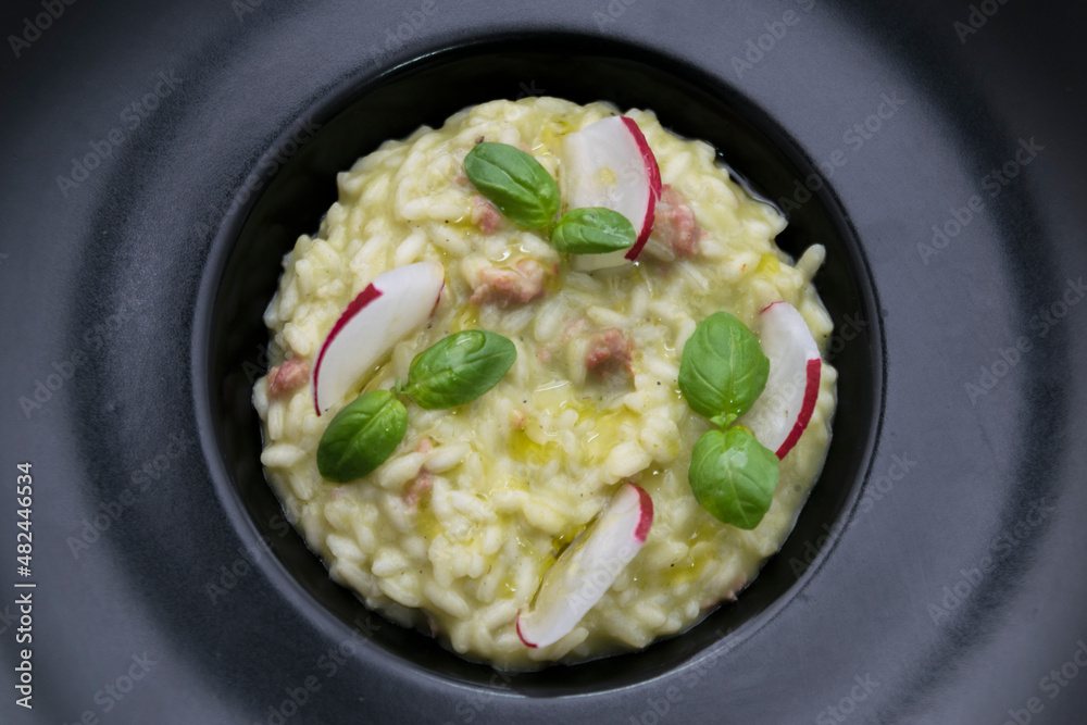 Risotto is a classic dish of Italian cuisine.