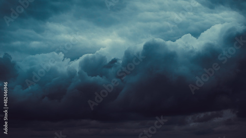Canvas Print Dark moody storm clouds. Ominous warning