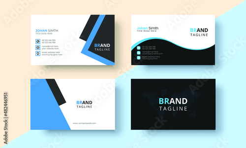 Modern business card design template, Vector abstract Clean and simple Business Card Template, Double-sided creative business card template