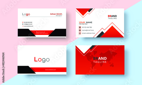 Modern business card design template, Vector abstract Clean and simple Business Card Template,  Double-sided creative business card template
