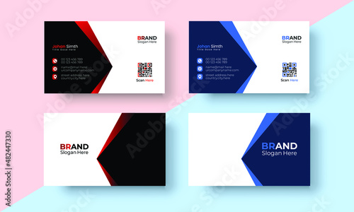 Modern business card design template, Vector abstract Clean and simple Business Card Template,  Double-sided creative business card template