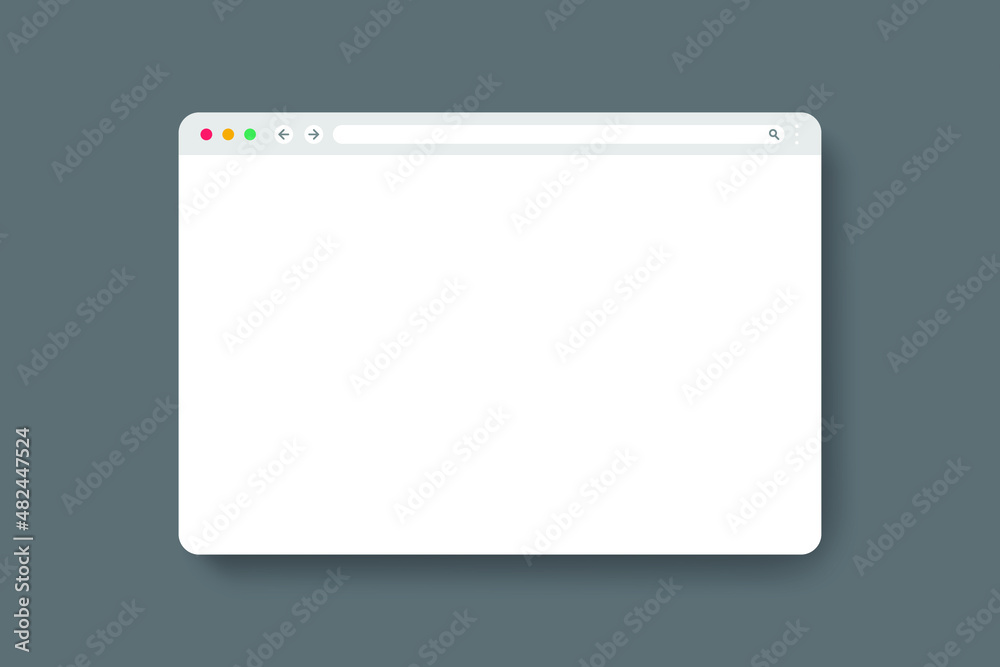 Browser window mockup. modern internet page