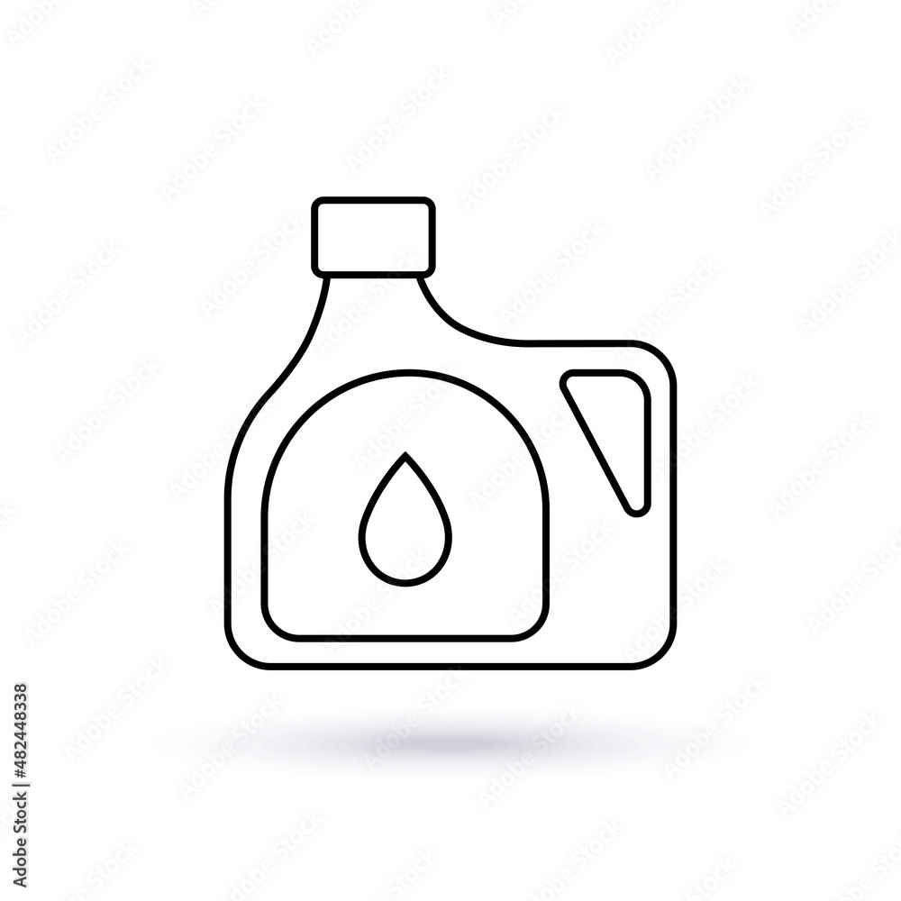 Canister. Engine oil icon. Vector illustration. Canister. Engine oil icon. Vector illustration.