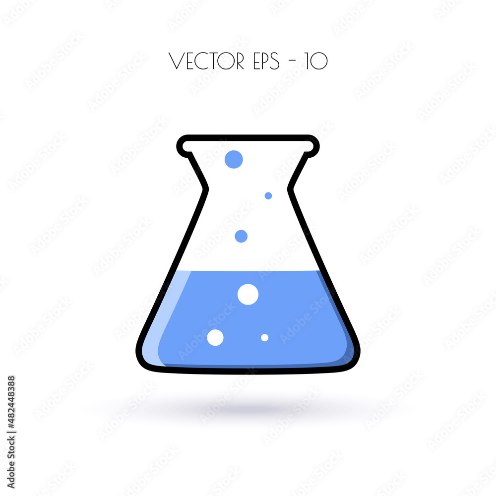 Science, Flask icon. Vector illustration.
Science, Flask icon. Vector illustration.