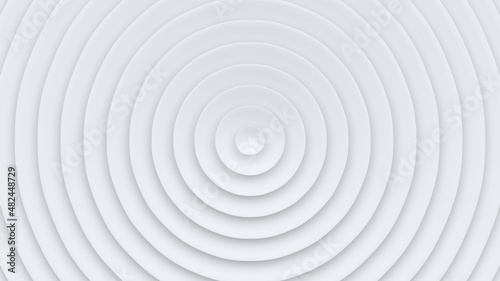White circles abstract background 3D render © gonin