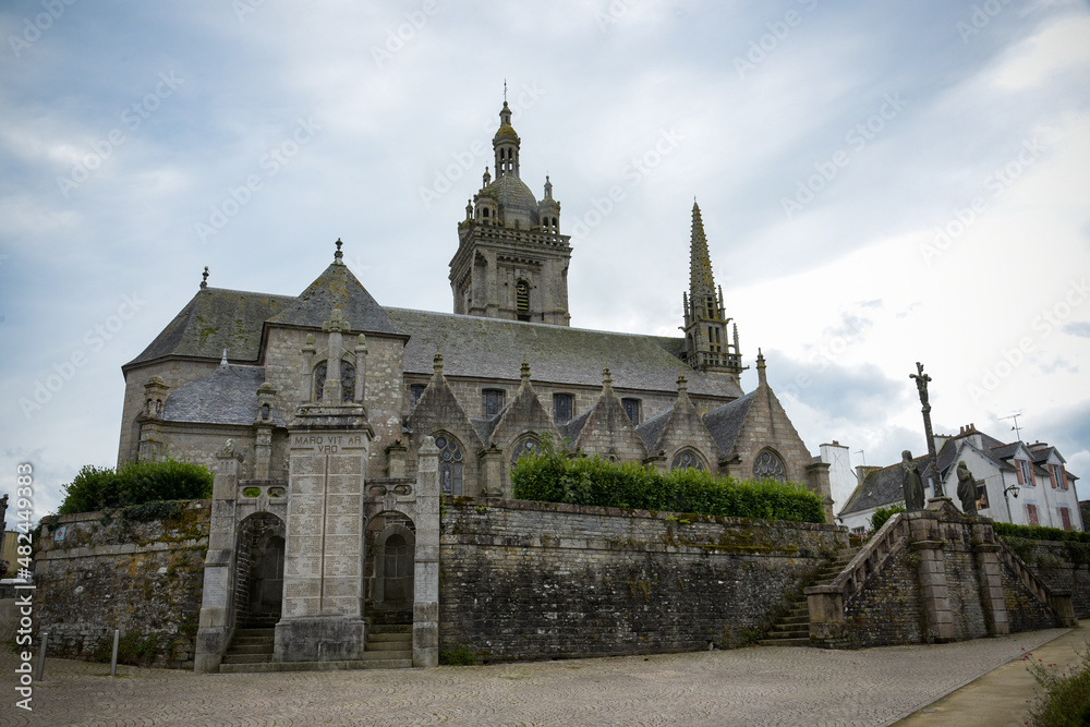 View on the parish enclosure of Saint Thégonnec in finistere