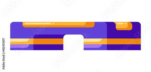 Illustration of step platform fitness equipment. Sport and bodybuilding item.