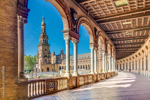 Plaza de Espana square in Seville  Spain.