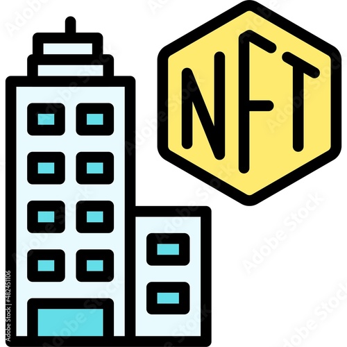 Real estate icon, NFT related vector illustration